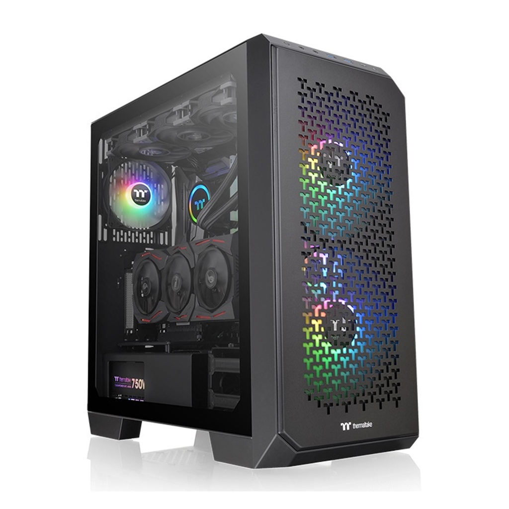 Thermaltake View 300 MX Mid Tower 2 Sides Tempered Glass Side Panel Case with 3 ARGB PWM Fans - Black