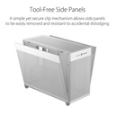 Asus Prime AP201 Micro ATX 33L Tool-Free Side Panels Case - White