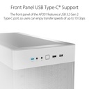 Asus Prime AP201 Micro ATX 33L Tool-Free Side Panels Case - White
