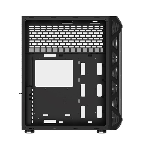 Xigmatek Overtake 3 Side Tempered Glass Panel Case with 6 Rainbow RGB Fans - Black