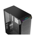 Xigmatek Overtake 3 Side Tempered Glass Panel Case with 6 Rainbow RGB Fans - Black