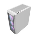 DarkFlash DK352 Plus ATX Mid Tower Front Panel Tempered Glass Side Panel Case With 4 ARGB Fans - White