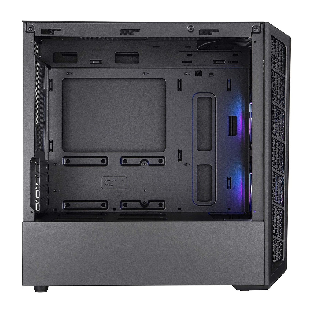 Cooler Master MasterBox MB320L Micro ATX Tower Tempered Glass Side Panel Case With 2 ARGB Fans - Black