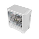 Darkflash DB330M M-ATX Fornt & Left Side Tempered Glass Panel Case With 3 ARGB Fans - White