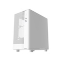 Darkflash DB330M M-ATX Fornt & Left Side Tempered Glass Panel Case With 3 ARGB Fans - White