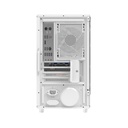 Darkflash DB330M M-ATX Fornt & Left Side Tempered Glass Panel Case With 3 ARGB Fans - White
