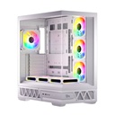 Twisted Minds Dominator Series ATX Mid Tower Gaming Case - White (7 ARGB Fans Included)