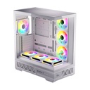 Twisted Minds Dominator Series ATX Mid Tower Gaming Case - White (7 ARGB Fans Included)