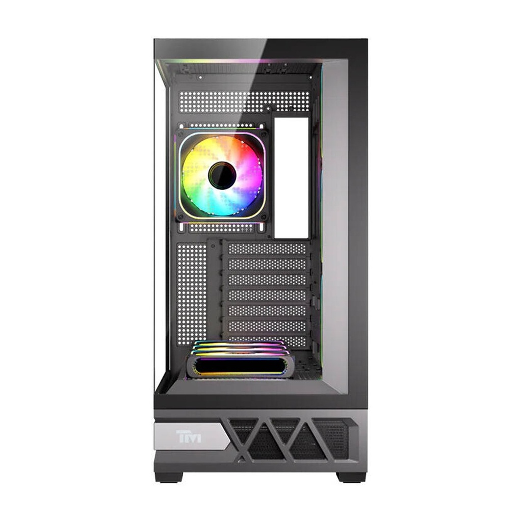 Twisted Minds Dominator Series ATX Mid Tower Gaming Case - Black (7 ARGB Fans Included)