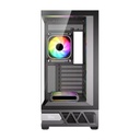 Twisted Minds Dominator Series ATX Mid Tower Gaming Case - Black (7 ARGB Fans Included)