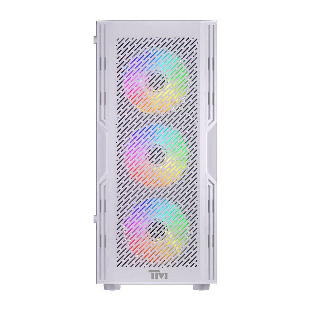 Twisted Minds Phantom II Series ATX Mid Tower Gaming Case - White (4 ARGB Fans Included)