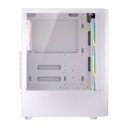Twisted Minds Phantom II Series ATX Mid Tower Gaming Case - White (4 ARGB Fans Included)