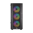Twisted Minds Phantom II Series ATX Mid Tower Gaming Case - Black (4 ARGB Fans Included)