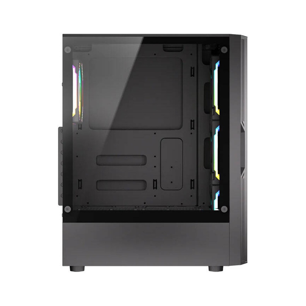 Twisted Minds Phantom II Series ATX Mid Tower Gaming Case - Black (4 ARGB Fans Included)