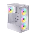 Twisted Minds Phantom Series ATX Mid Tower Gaming Case - White (4 ARGB Fans Included)