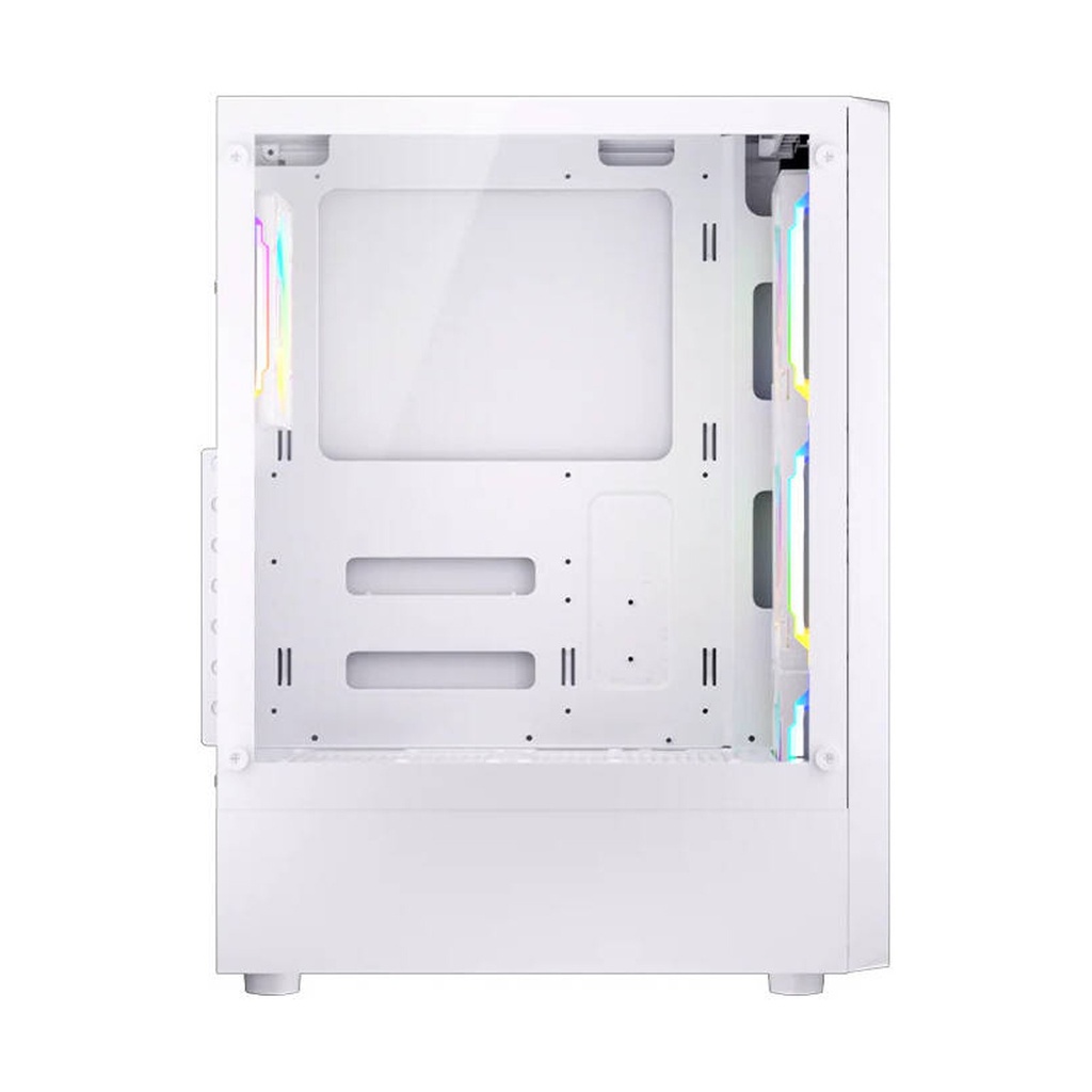 Twisted Minds Phantom Series ATX Mid Tower Gaming Case - White (4 ARGB Fans Included)