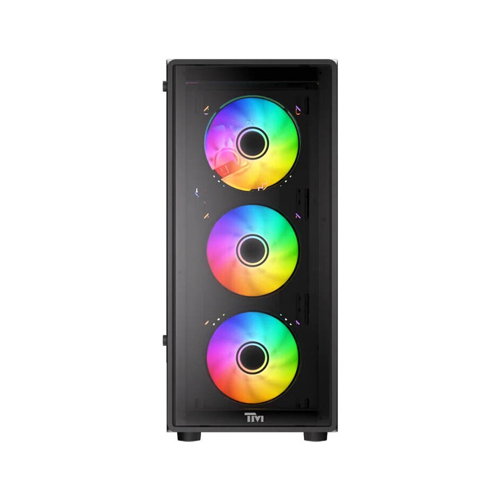Twisted Minds Phantom Series ATX Mid Tower Gaming Case - Black (4 ARGB Fans Included)