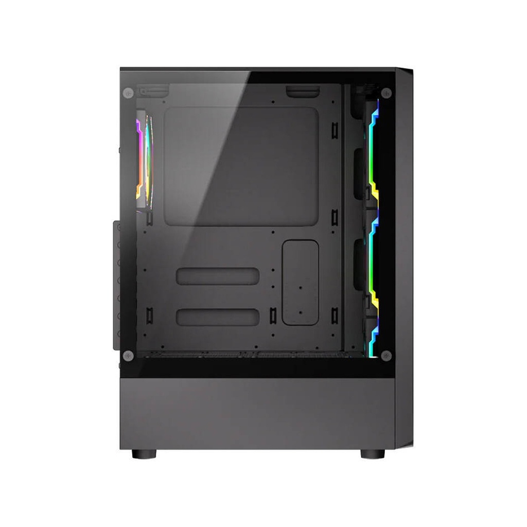 Twisted Minds Phantom Series ATX Mid Tower Gaming Case - Black (4 ARGB Fans Included)