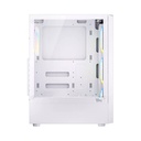 Twisted Minds WoodX Series ATX Mid Tower Gaming Case - White (4 ARGB Fans Included)