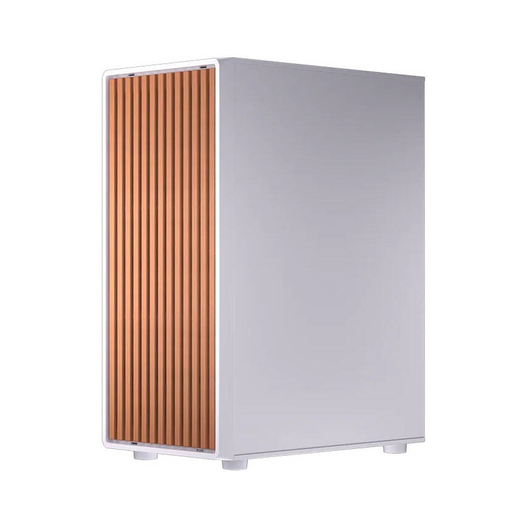 Twisted Minds WoodX Series ATX Mid Tower Gaming Case - White (4 ARGB Fans Included)