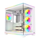 Twisted Minds Rampage Series ATX Mid Tower Gaming Case - White (7 ARGB Fans Included)