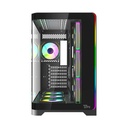 Twisted Minds Flux Series ATX Mid Tower Gaming Case - Black (7 ARGB Fans Included)