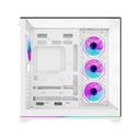 Twisted Minds Elite Series ATX Mid Tower Gaming Case - White (4 ARGB Fans Included)