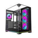 Twisted Minds Elite Series ATX Mid Tower Gaming Case - Black (4 ARGB Fans Included)