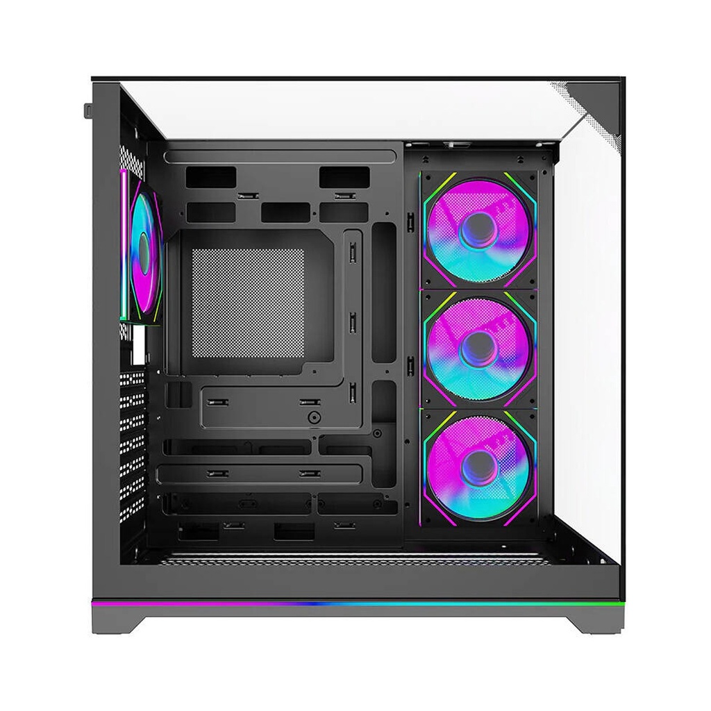 Twisted Minds Elite Series ATX Mid Tower Gaming Case - Black (4 ARGB Fans Included)