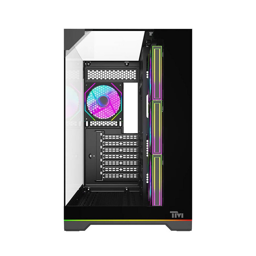 Twisted Minds Elite Series ATX Mid Tower Gaming Case - Black (4 ARGB Fans Included)