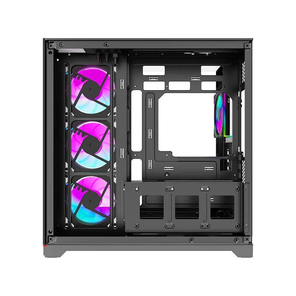 Twisted Minds Elite Series ATX Mid Tower Gaming Case - Black (4 ARGB Fans Included)