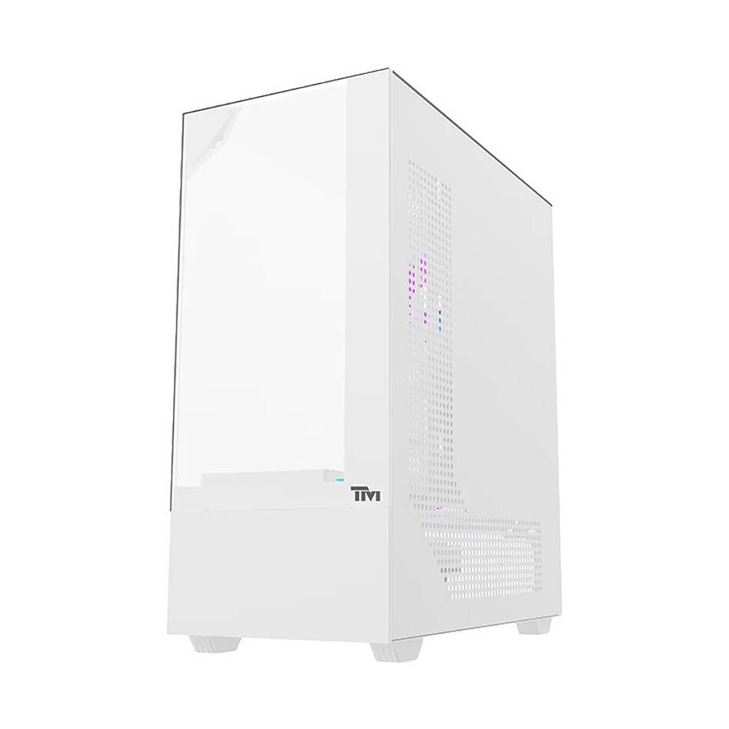 Twisted Minds Fury Series ATX Mid Tower Gaming Case - White (4 ARGB Fans Included)