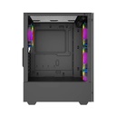 Twisted Minds Nova Series ATX Mid Tower Gaming Case - Black (4 ARGB Fans Included)