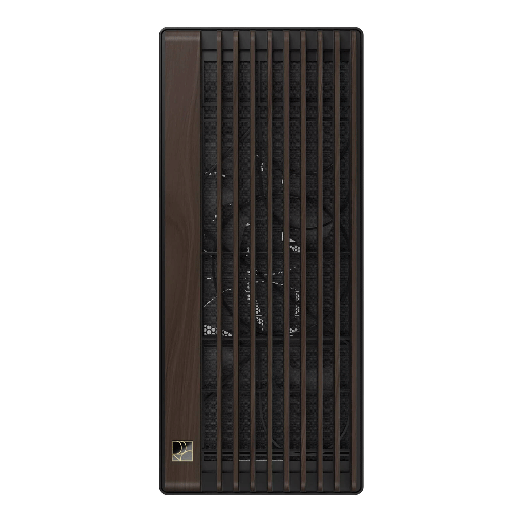 Asus ProArt PA602 Wood Edition Tempered Glass Panel, 2x 200mm & 1x 140mm Pre-Installed Fans Case - Brown