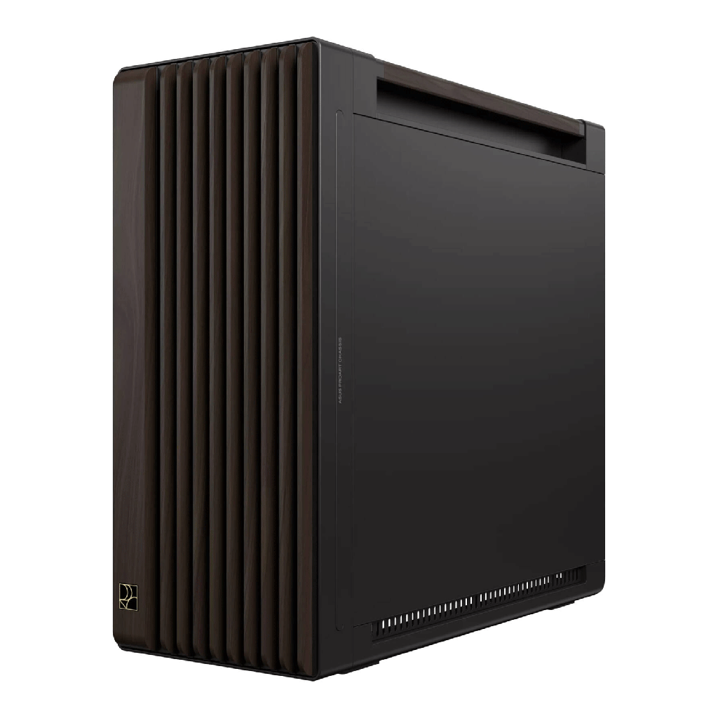 Asus ProArt PA602 Wood Edition Tempered Glass Panel, 2x 200mm & 1x 140mm Pre-Installed Fans Case - Brown