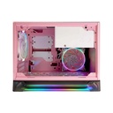 InWin A1 Prime Mini-ITX Computer Case 2x Sirius Loop ASP120 Fans SECC Tempered Glass Aluminium Plexiglass Materials GPU 750W PSU -Pink