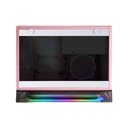 InWin A1 Prime Mini-ITX Computer Case 2x Sirius Loop ASP120 Fans SECC Tempered Glass Aluminium Plexiglass Materials GPU 750W PSU -Pink
