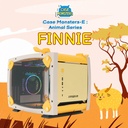 InWin Case Monsters E Animal Series Mini-ITX Computer Case 3x ASL120 Fan Tempered Glass SECC ABS Materials GPU Support, Finnie Design