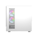 Darkflash DS950 ATX Gaming PC case with 6ARGB Fans, 270 Degree Panoramic Tempered Glass Design - White