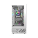 Darkflash DS950 ATX Gaming PC case with 6ARGB Fans, 270 Degree Panoramic Tempered Glass Design - White