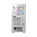 Darkflash DS950 ATX Gaming PC case with 6ARGB Fans, 270 Degree Panoramic Tempered Glass Design - White