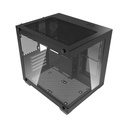 Darkflash D275M M-ATX Tempered Glass Gaming PC Case with 3 Pre-Installed ARGB Fans - Black
