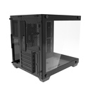 Darkflash D275M M-ATX Tempered Glass Gaming PC Case with 3 Pre-Installed ARGB Fans - Black