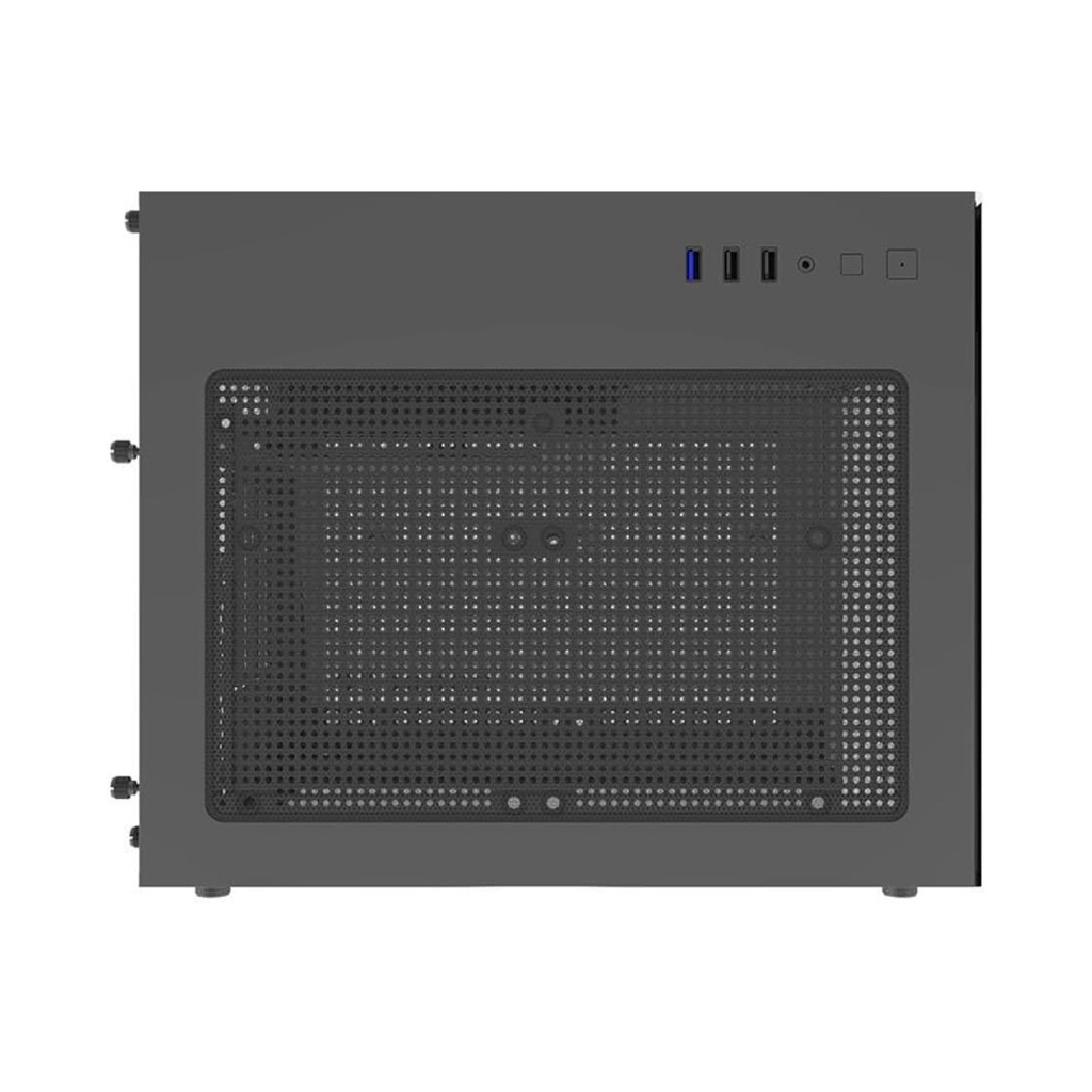 Darkflash D275M M-ATX Tempered Glass Gaming PC Case with 3 Pre-Installed ARGB Fans - Black