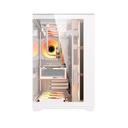 Darkflash C280 E-ATX Full-Tower PC Gaming Case, 7×ARGB Fans Included, 270° Tempered Glass, Reverse Connection Motherboard Compatible, 360mm Radiator Support, White | C280W