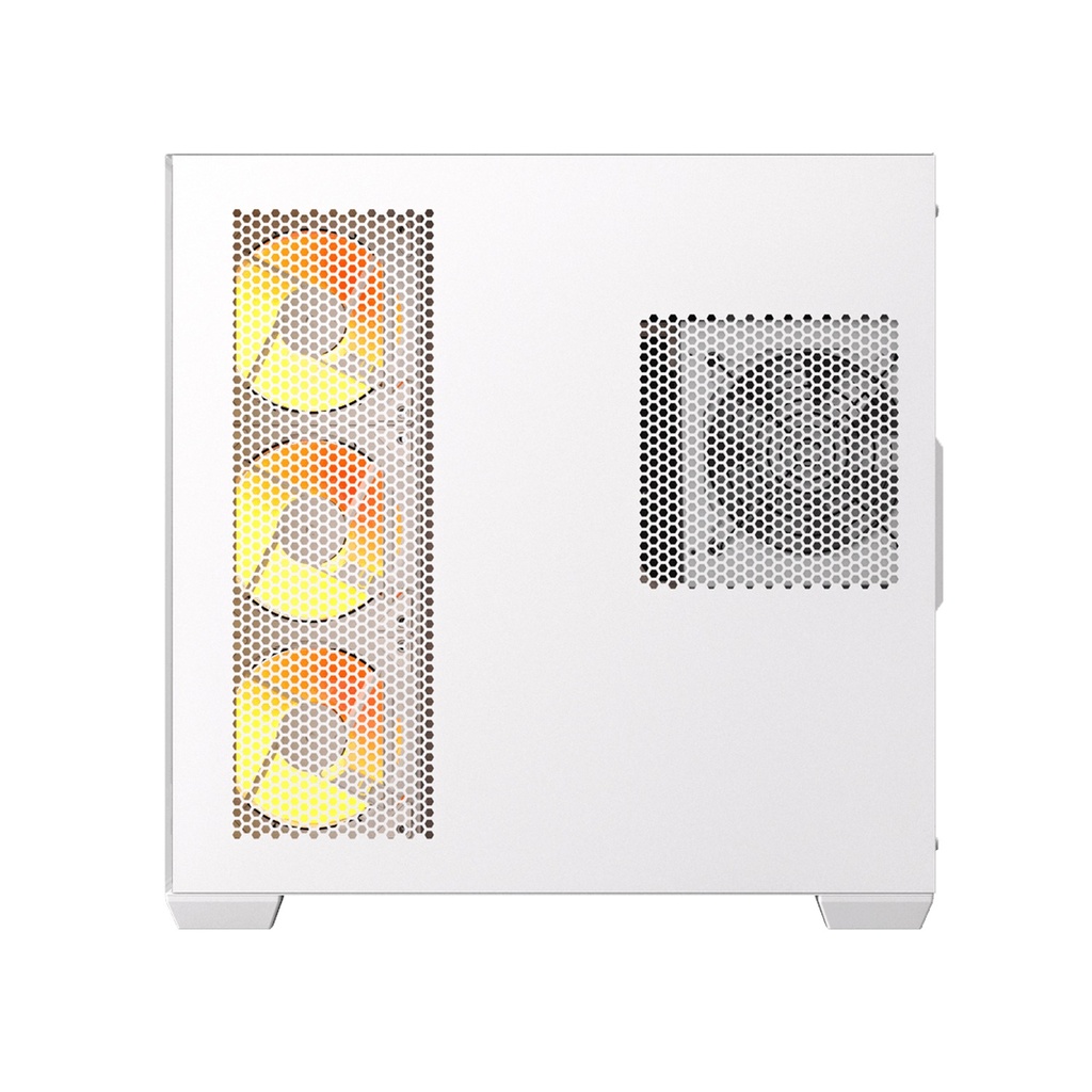 Darkflash C280 E-ATX Full-Tower PC Gaming Case, 7×ARGB Fans Included, 270° Tempered Glass, Reverse Connection Motherboard Compatible, 360mm Radiator Support, White | C280W