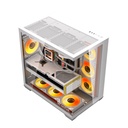 Darkflash C280 E-ATX Full-Tower PC Gaming Case, 7×ARGB Fans Included, 270° Tempered Glass, Reverse Connection Motherboard Compatible, 360mm Radiator Support, White | C280W