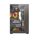 Darkflash C280 E-ATX Full-Tower PC Gaming Case, 7×ARGB Fans Included, 270° Tempered Glass, Reverse Connection Motherboard Compatible, 360mm Radiator Support, Black | C280B