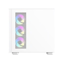 Aigo DarkFlash DS900W Gaming PC Case with 7 ARGB Fans Pre Installed, Tempered Glass Panels - White