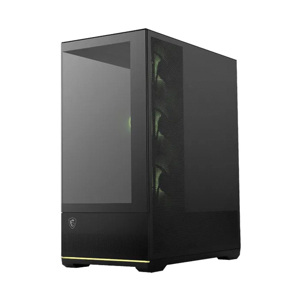 MSI MAG PANO 110R PZ ATX Tower Front Side & Left Side Tempered Glass Panel Case With 4 ARGB Fans - Black